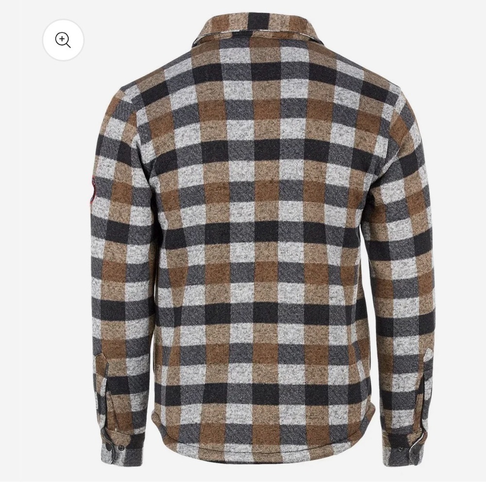 Canada Weather Gear Men's Sherpa Lined Buffalo Plaid Shirt Jacket size Medium. - Picture 2 of 10